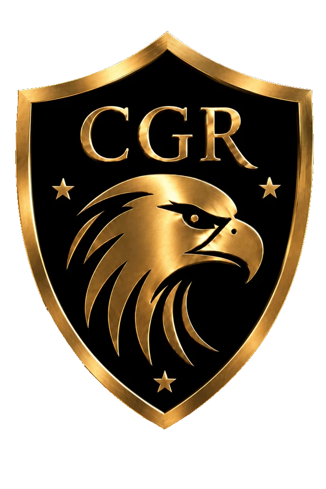 Detailed three-star Citizens Gold Reserve eagle and shield emblem