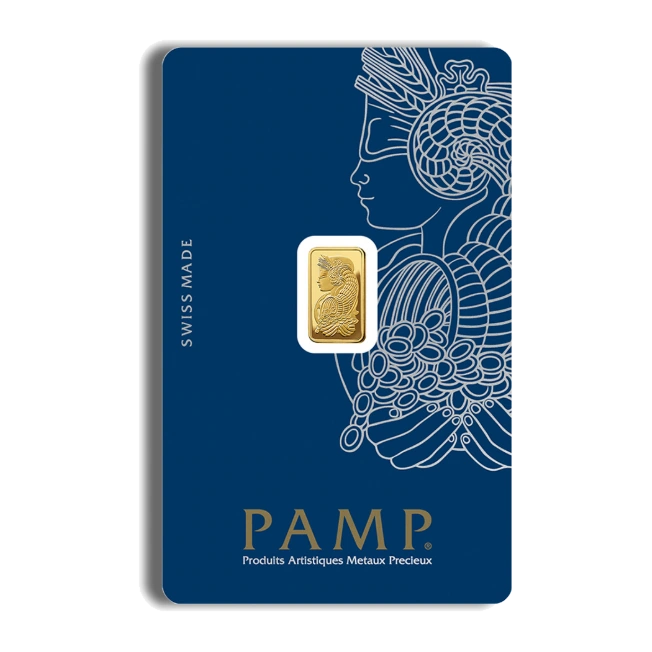 1 Gram Gold Bar — PAMP Fortuna (In Assay) — representative image