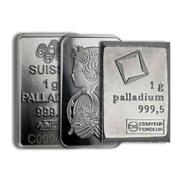 1 Gram Palladium Bar — Brand Varies — representative image