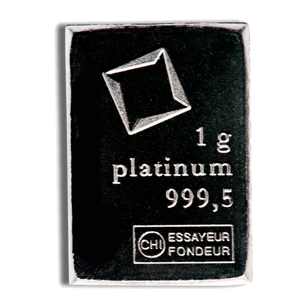 1 Gram Platinum Bar — Brand Varies (No Assay Card) — representative image