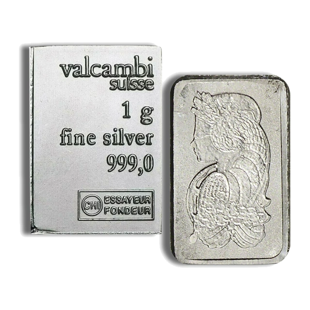 1 Gram Silver Bar — Brand Varies — representative image