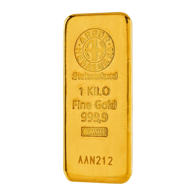 1 Kilogram Gold Bar — Argor-Heraeus (Cast) — representative image
