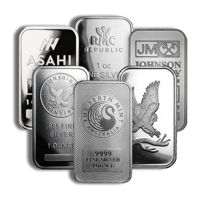 1 Ounce Silver Bar — Brand Varies — representative image