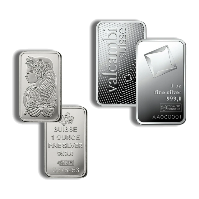 1 Ounce Silver Bar — Brand Varies — Secondary Market — representative image