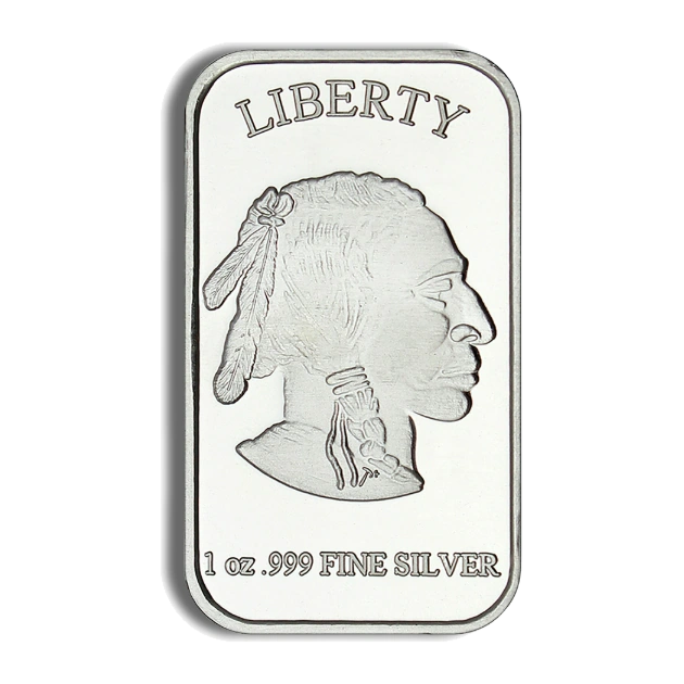1 Ounce Silver Bar — Buffalo Design — representative image