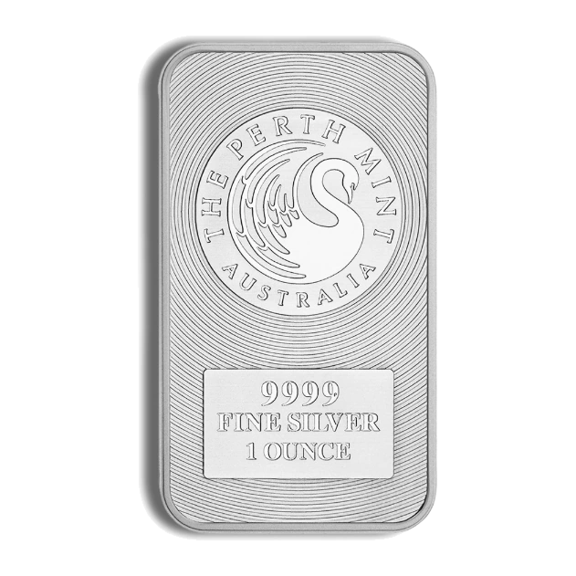 1 Ounce Silver Bar — Perth Mint — Kangaroo — representative image