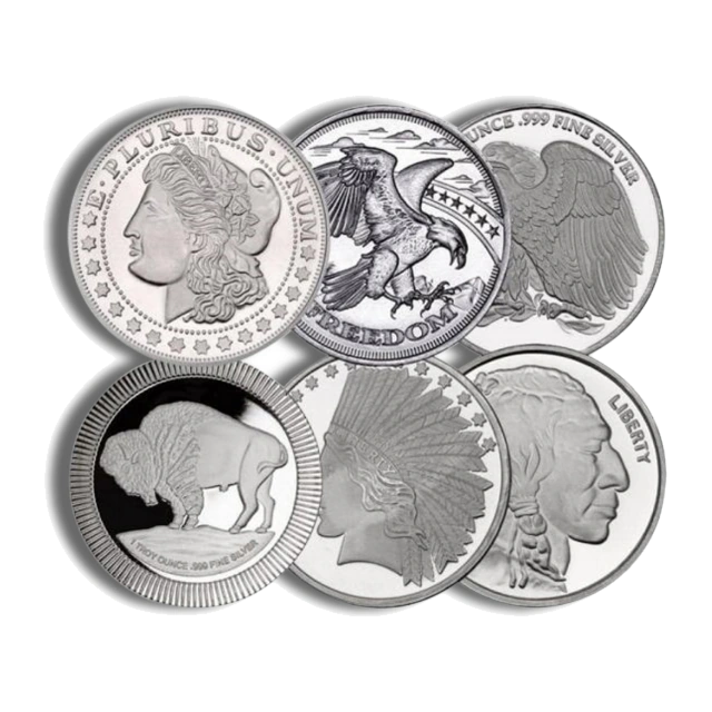 1 Ounce Silver Round — Design Varies — representative image