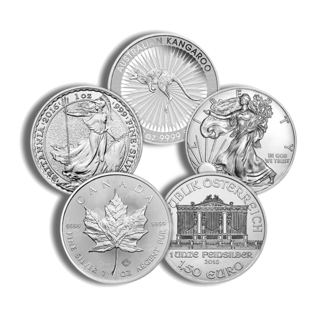1 Ounce Sovereign Silver Bullion Coin — Impaired, Design Varies — representative image
