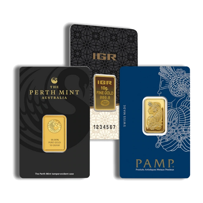 10 Gram Gold Bar — Brand Varies (In Assay) — representative image