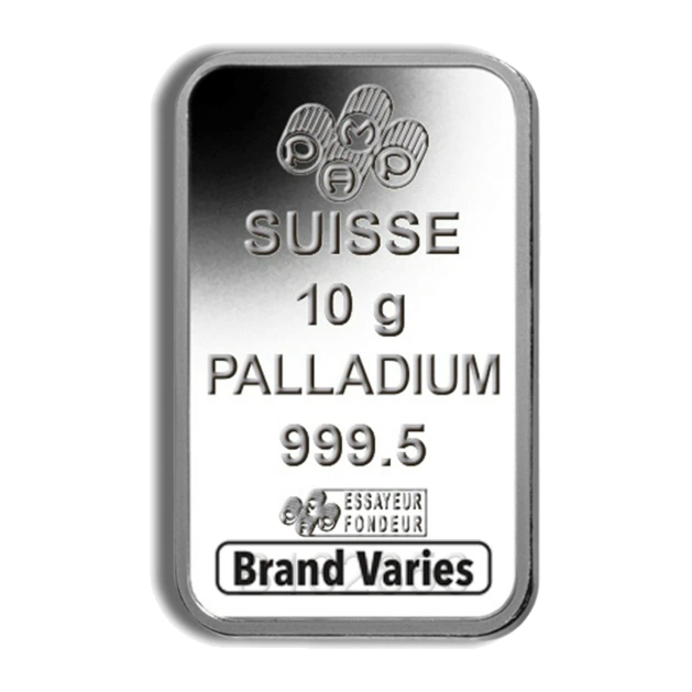 10 Gram Palladium Bar — Brand Varies — representative image