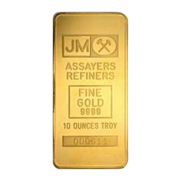 10 Ounce Gold Bar — Johnson Matthey — representative image