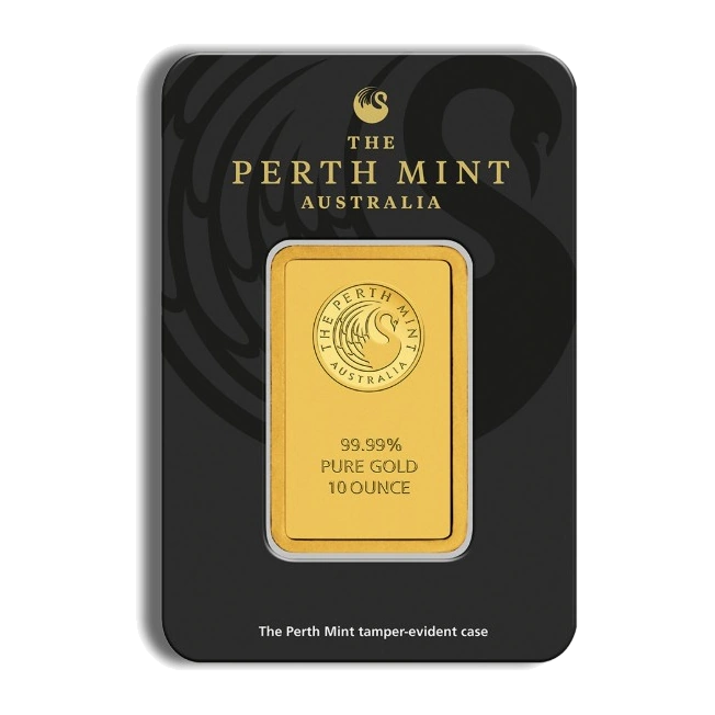 10 Ounce Gold Bar — Perth Mint (In Assay) — representative image