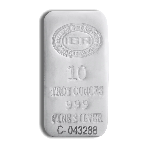 10 Ounce Silver Bar — Istanbul Gold Refinery — representative image