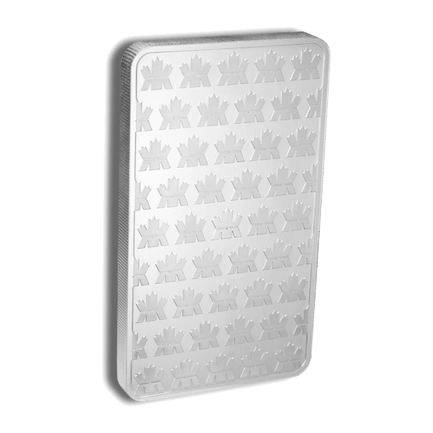 10 Ounce Silver Bar — Royal Canadian Mint (Sealed) — reverse, representative image