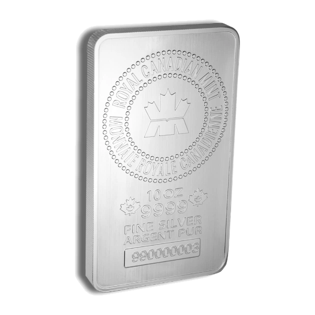 10 Ounce Silver Bar — Royal Canadian Mint (Sealed) — representative image