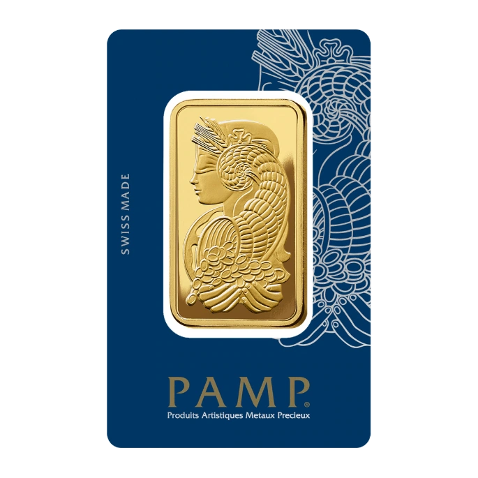 100 Gram Gold Bar — PAMP Fortuna (In Assay) — representative image