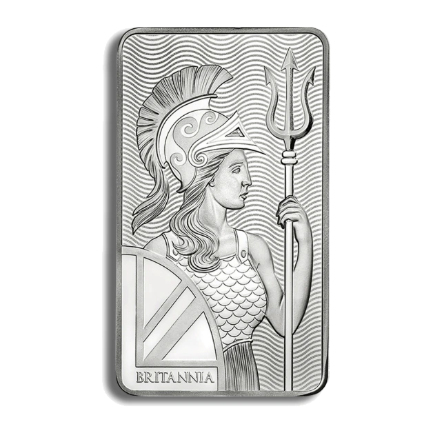 100 Ounce Silver Bar — Britannia — representative image