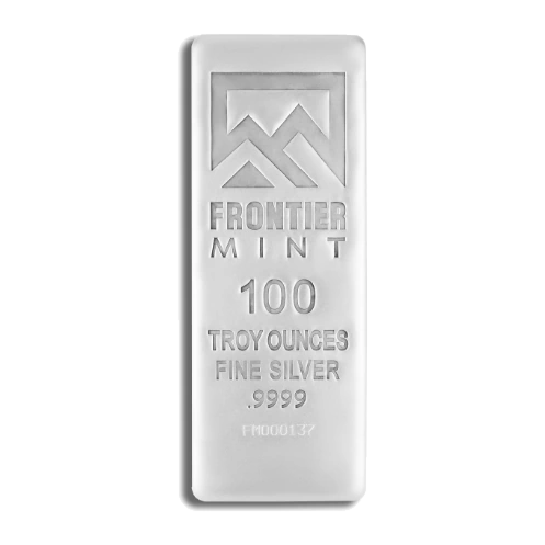 100 Ounce Silver Bar — Frontier Mint (Frosted) — representative image