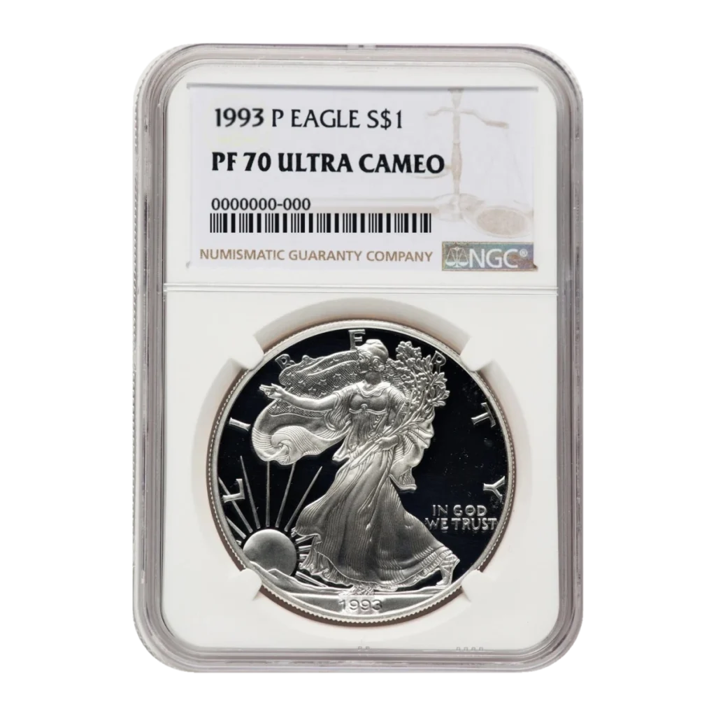 1993-P American Eagle One Ounce Silver Proof Coin — Proof 70 — representative image