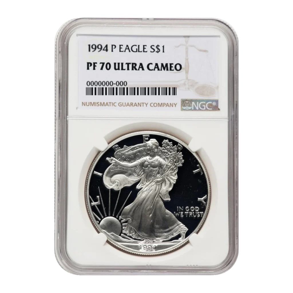 1994-P American Eagle One Ounce Silver Proof Coin — Proof 70 — representative image
