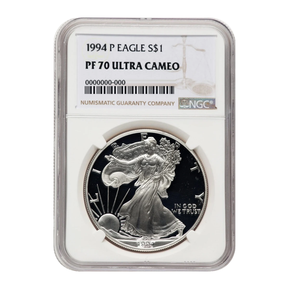 1994-P American Eagle One Ounce Silver Proof Coin — Proof 70 — representative image