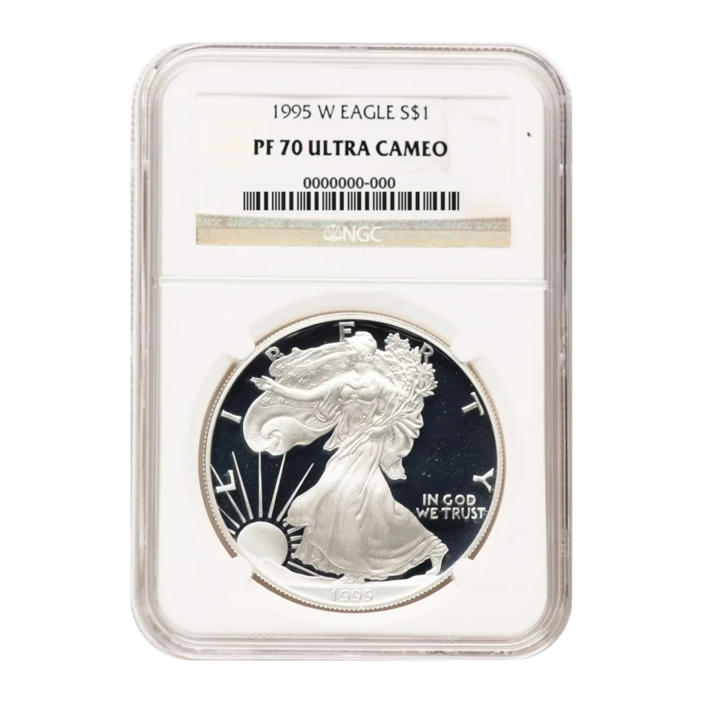 1995-W American Eagle One Ounce Silver Proof Coin — Proof 70 — representative image