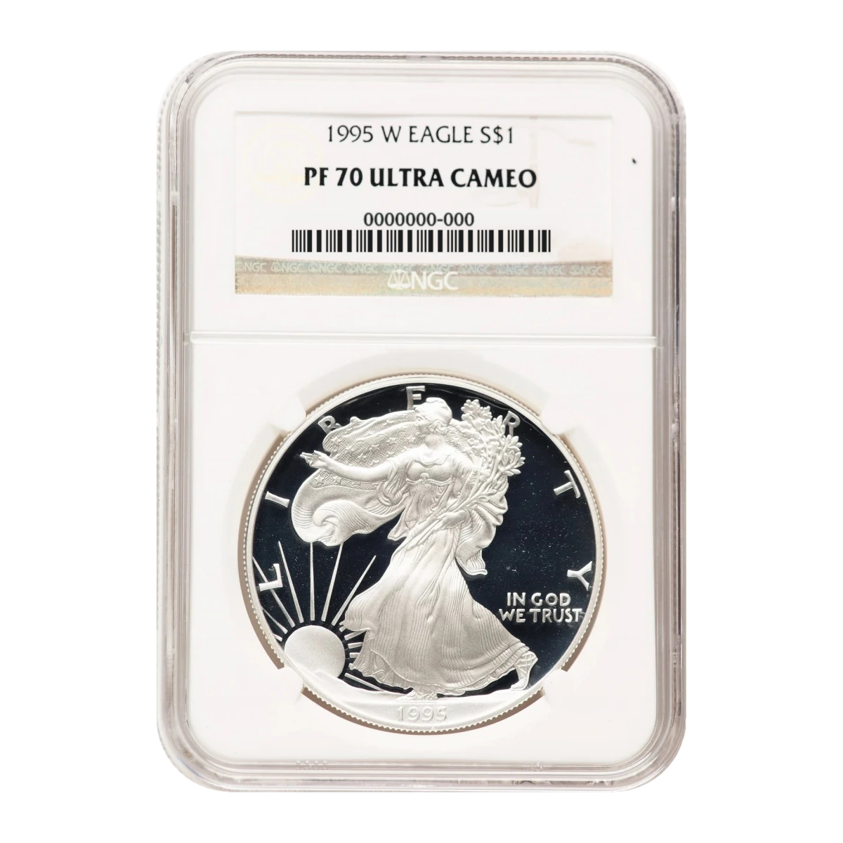 1995-W American Eagle One Ounce Silver Proof Coin — Proof 70 — representative image
