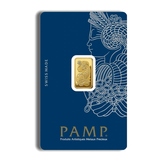 2.5 Gram Gold Bar — PAMP Fortuna (In Assay) — representative image