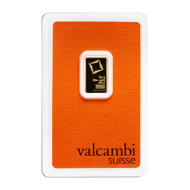 2.5 Gram Gold Bar — Valcambi (In Assay) — representative image