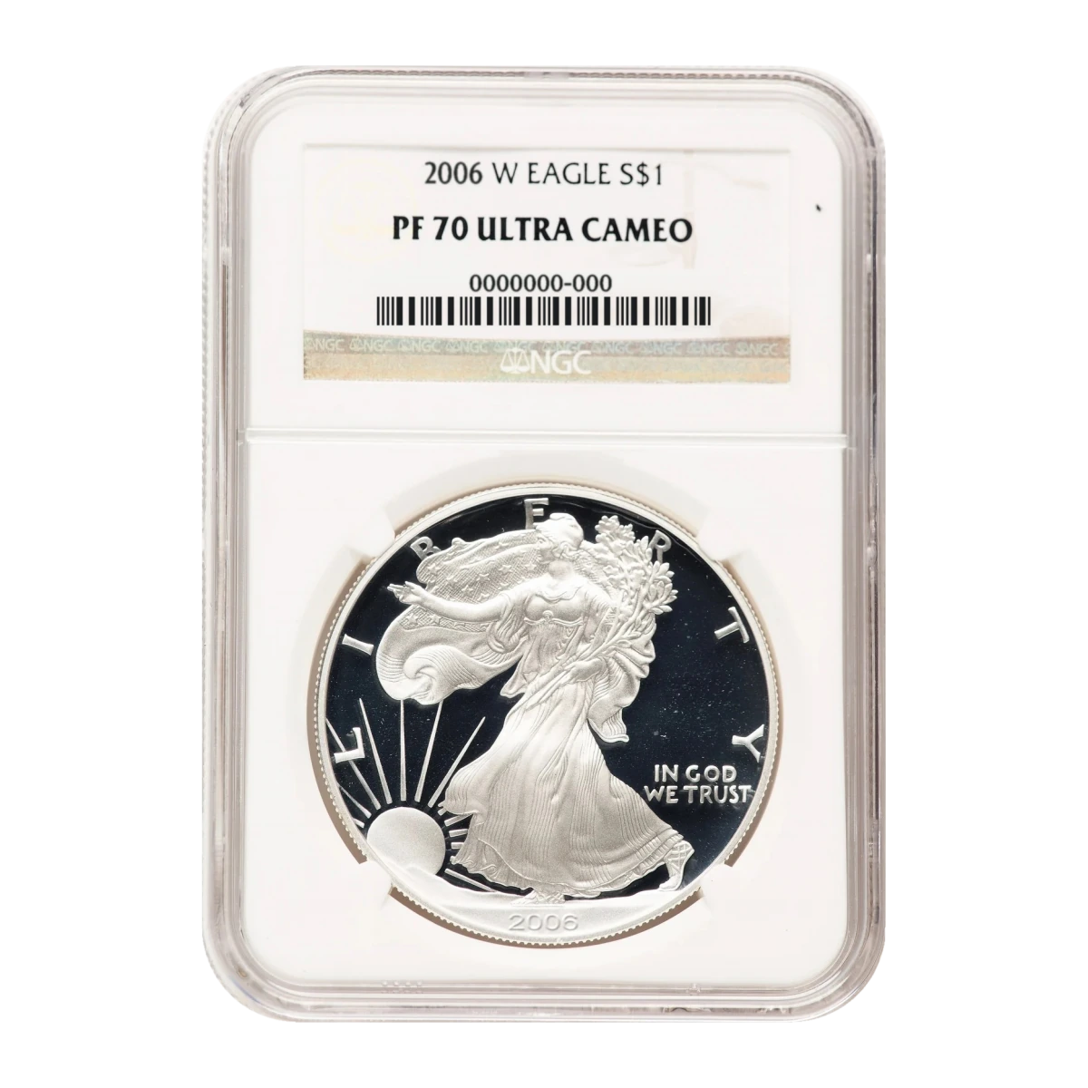 2006-W American Eagle One Ounce Silver Proof Coin — Proof 70 — representative image