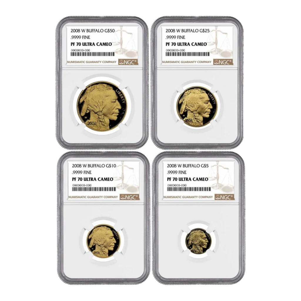 2008 American Buffalo Four-Coin Gold Proof Set — Proof 70 — representative image