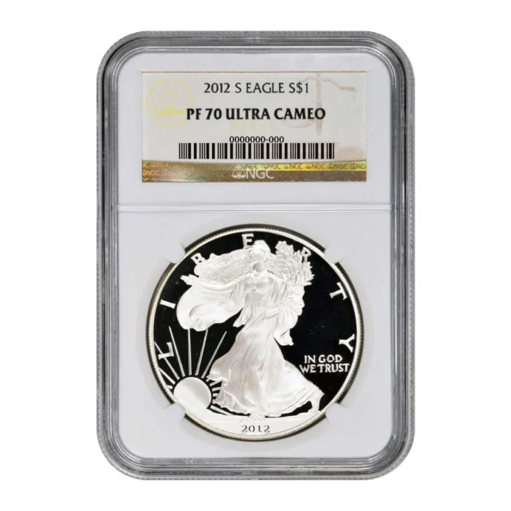 2012-S American Eagle One Ounce Silver Proof Coin — Proof 70 — representative image