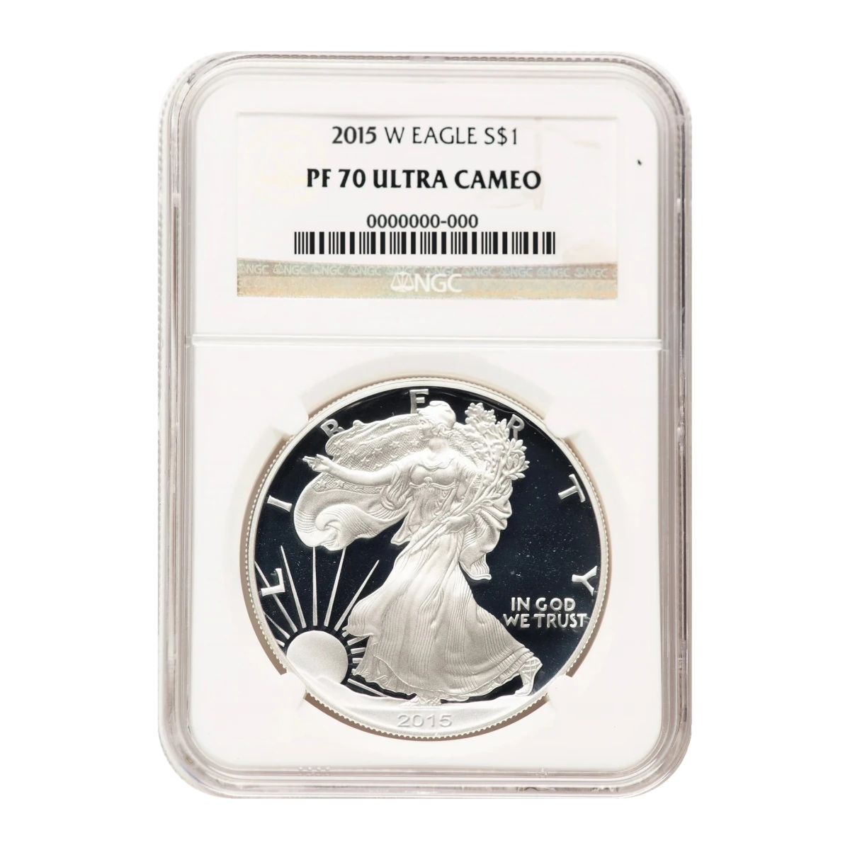 2015-W American Eagle One Ounce Silver Proof Coin — Proof 70 — representative image