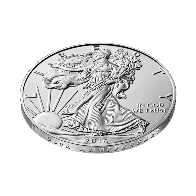 2016-W American Eagle One Ounce Silver Proof Coin — Proof 70 — obverse, representative image