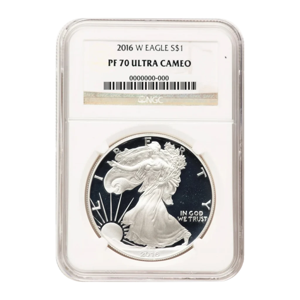 2016-W American Eagle One Ounce Silver Proof Coin — Proof 70 — representative image