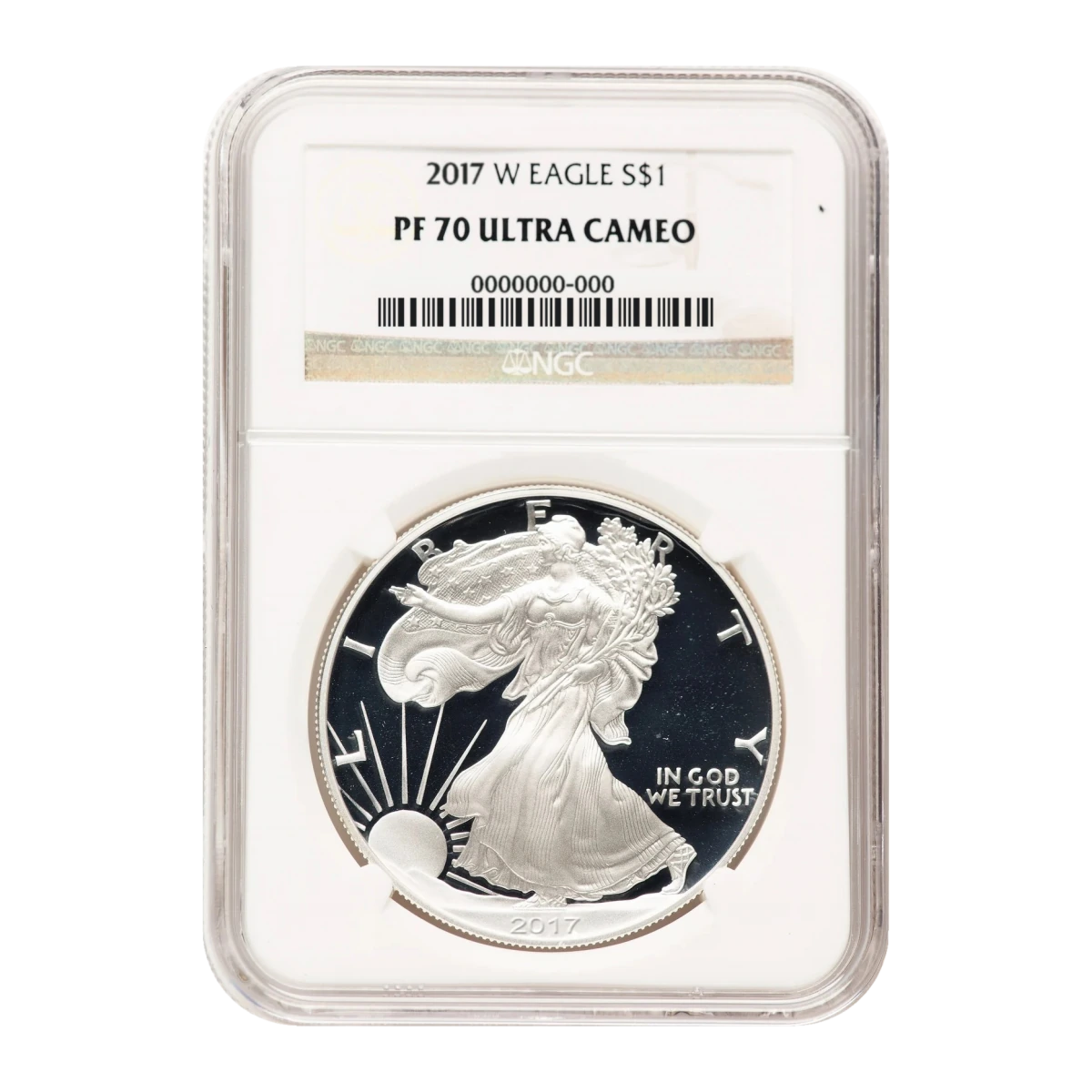2017-W American Eagle One Ounce Silver Proof Coin — Proof 70 — representative image