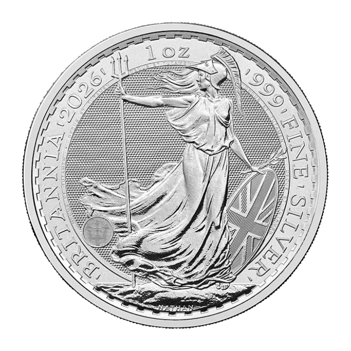 2026 Britannia Silver 1 Ounce Bullion Coin — representative image