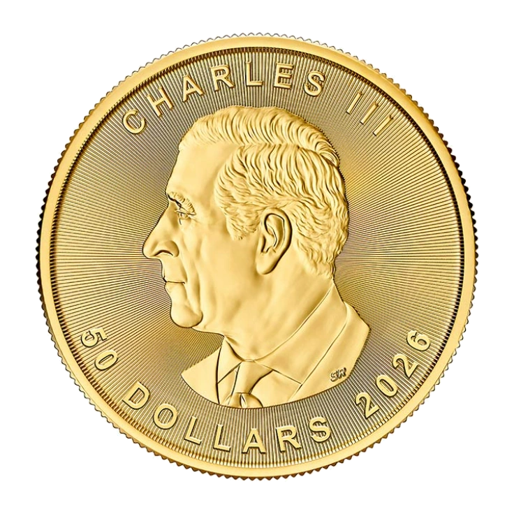 2026 Canadian Gold Maple Leaf 1 Ounce Bullion Coin — obverse, representative image