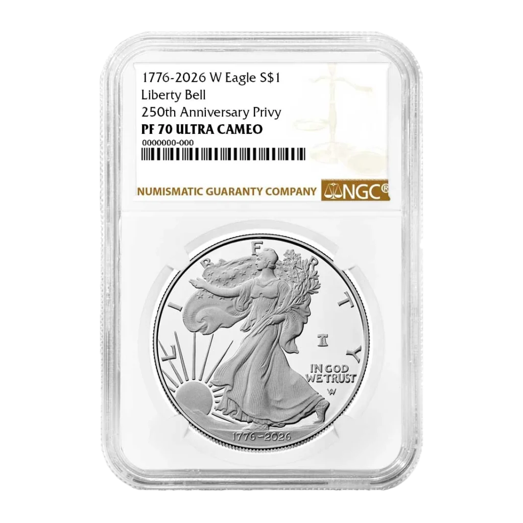 2026-W American Eagle One Ounce Silver Proof Coin (Type 2) — Proof 70 — representative image