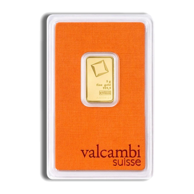5 Gram Gold Bar — Valcambi (In Assay) — representative image