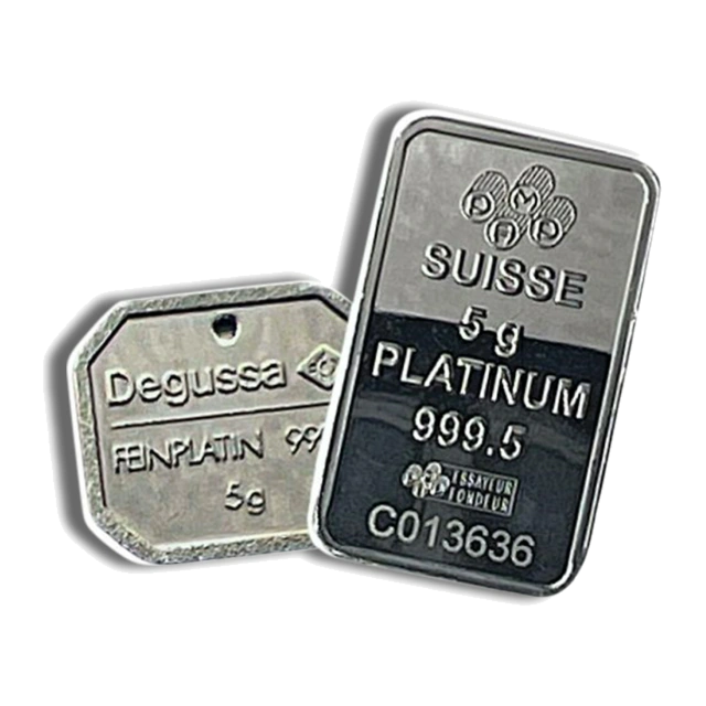 5 Gram Platinum Bar — Brand Varies (No Assay Card) — representative image