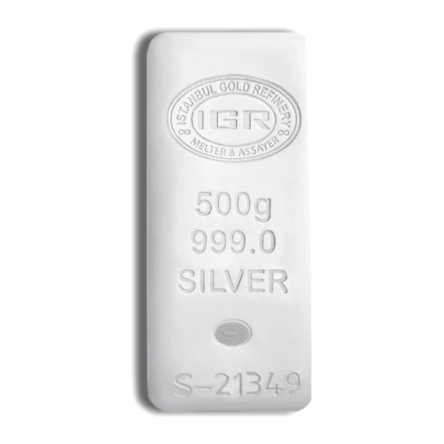 500 Gram Silver Bar — Istanbul Gold Refinery — representative image