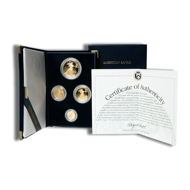 American Eagle Gold Proof Four-Coin Set with Box and Certificate of Authenticity — Year Varies — representative image