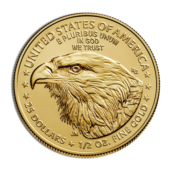 American Eagle One-Half Ounce Gold Bullion Coin — Year Varies — reverse, representative image