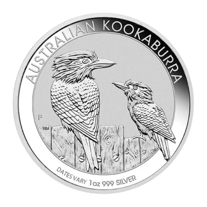 Australian Silver Kookaburra 1 Ounce Bullion Coin — Year Varies — representative image