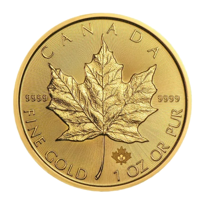 Canadian Gold Maple Leaf 1 Ounce Bullion Coin — Year Varies — representative image