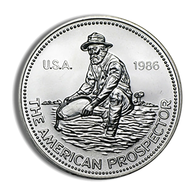 Engelhard American Prospector 1 Ounce Silver Round — Year Varies — representative image