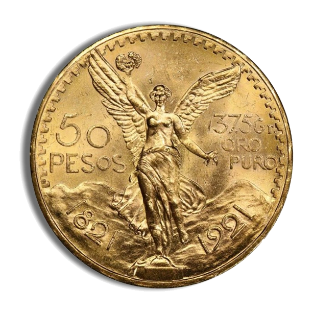 Mexico 50 Peso Gold Coin — Year Varies — representative image