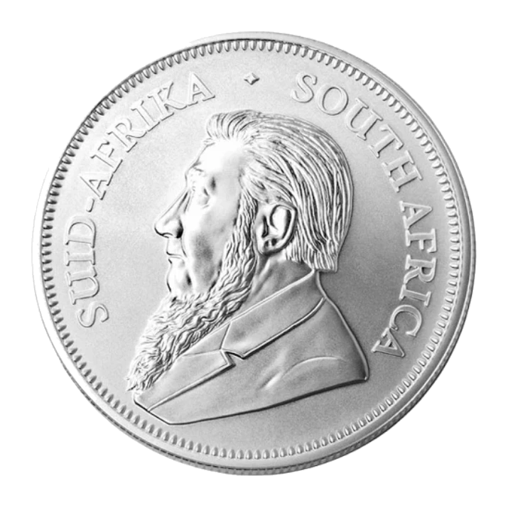 South African Silver Krugerrand 1 Ounce Bullion Coin — Year Varies — obverse, representative image