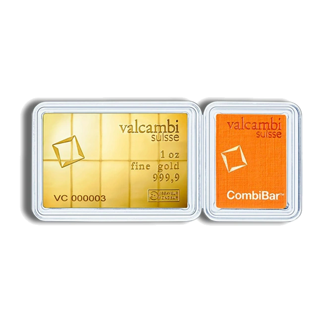 Valcambi Gold CombiBar — 10 × 1/10 Ounce (In Assay) — representative image